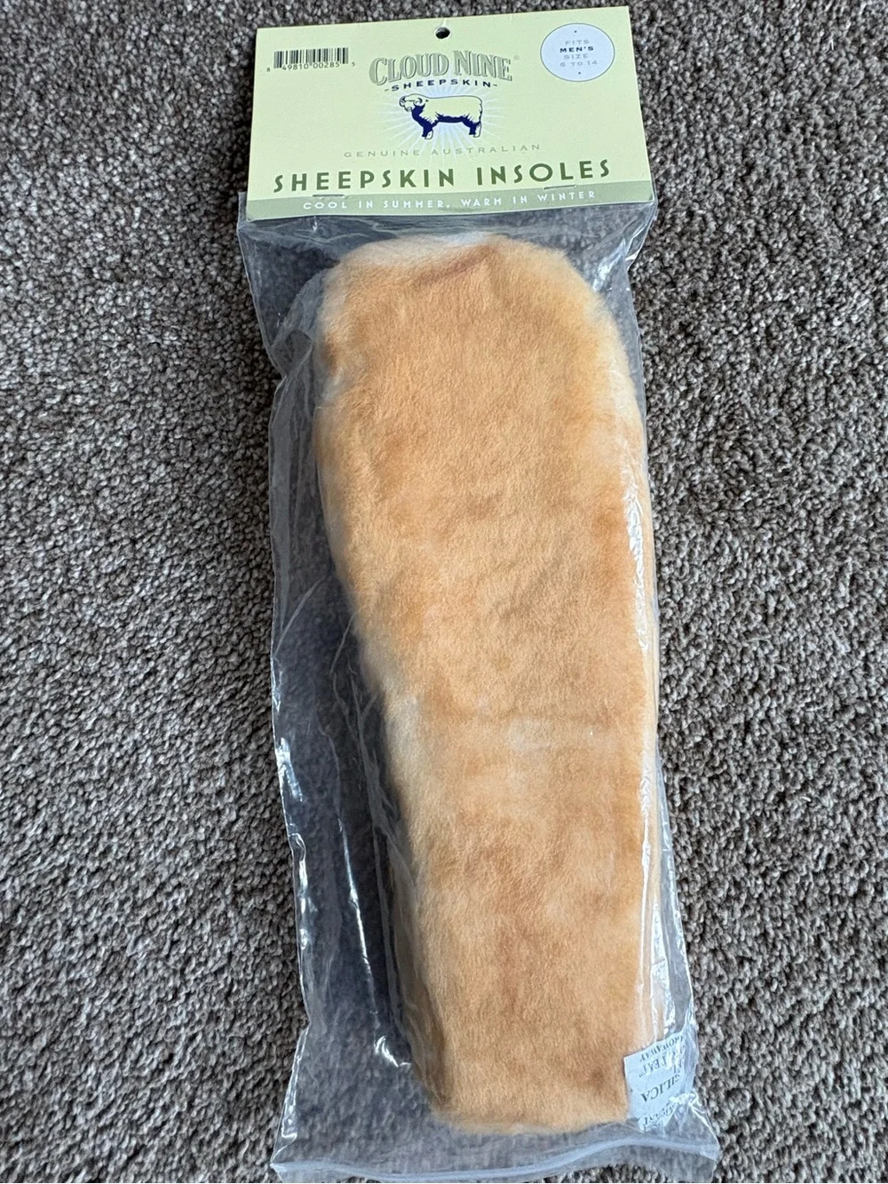 Cloud Nine Sheepskin Insoles - Natural Tan - Picture 3 of 3